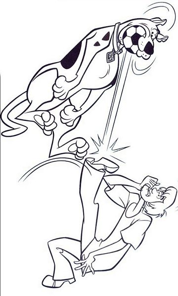 kolorowanka Scooby Doo i Kudłaty malowanka do wydruku z bajki dla dzieci, do pokolorowania kredkami, obrazek nr 24